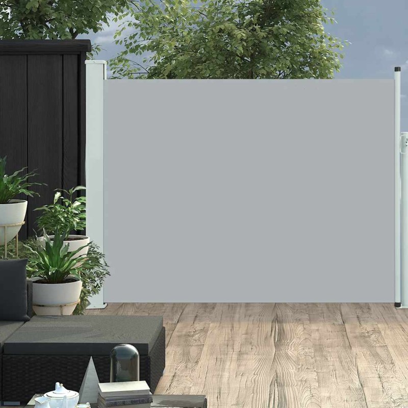 vidaXL Tenda Laterale Retrattile per Patio 140x500 cm Grigia vidaXL Tenda Laterale Retrattile per Patio 140x500 cm Grigia