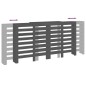 Copertura Termosifone Grigia 210x21x85 cm Legno Massello Pino Copertura Termosifone Grigia 210x21x85 cm Legno Massello Pino