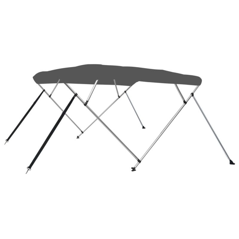 vidaXL Bimini di Prua con Tendalino a 4 Archi Antracite 243x196x137 cm vidaXL Bimini di Prua con Tendalino a 4 Archi Antracite 243x196x137 cm
