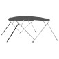 vidaXL Bimini di Prua con Tendalino a 4 Archi Antracite 243x196x137 cm vidaXL Bimini di Prua con Tendalino a 4 Archi Antracite 243x196x137 cm
