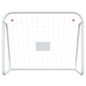 vidaXL Porta da Calcio con Rete Bianca 125x96x60 cm Acciaio Poliestere vidaXL Porta da Calcio con Rete Bianca 125x96x60 cm Acciaio Poliestere