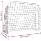 vidaXL Porta da Calcio con Rete Bianca 125x96x60 cm Acciaio Poliestere vidaXL Porta da Calcio con Rete Bianca 125x96x60 cm Acciaio Poliestere