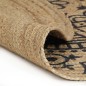 vidaXL Tappeto Lavorato a Mano in Juta con Stampa Blu Scuro 120 cm vidaXL Tappeto Lavorato a Mano in Juta con Stampa Blu Scuro 120 cm