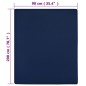 vidaXL Lenzuola con Angoli Jersey 2pz Blu Marino 90x200 cm Cotone vidaXL Lenzuola con Angoli Jersey 2pz Blu Marino 90x200 cm Cotone
