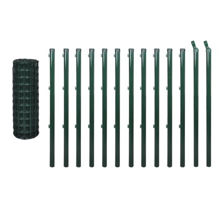 vidaXL Recinzione Euro in Acciaio 25x1 m Verde