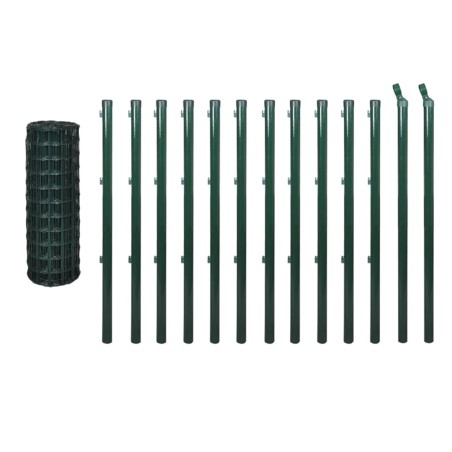 vidaXL Recinzione Euro in Acciaio 25x1,2 m Verde