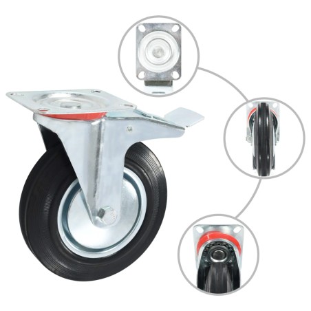vidaXL Rotelle 4 pz 200 mm