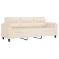 vidaXL Set Divani 3 pz con Cuscini Beige in Tessuto Microfibra vidaXL Set Divani 3 pz con Cuscini Beige in Tessuto Microfibra
