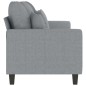 vidaXL Divano a 3 Posti Grigio Chiaro 180 cm in Tessuto vidaXL Divano a 3 Posti Grigio Chiaro 180 cm in Tessuto