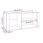 Scarpiera Grigio Cemento 100x35x45 cm in Legno Multistrato Scarpiera Grigio Cemento 100x35x45 cm in Legno Multistrato