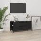 Mobile Porta TV Nero 102x44,5x50 cm in Legno Multistrato Mobile Porta TV Nero 102x44,5x50 cm in Legno Multistrato
