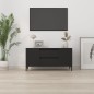 Mobile Porta TV Nero 102x44,5x50 cm in Legno Multistrato Mobile Porta TV Nero 102x44,5x50 cm in Legno Multistrato