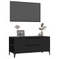 Mobile Porta TV Nero 102x44,5x50 cm in Legno Multistrato Mobile Porta TV Nero 102x44,5x50 cm in Legno Multistrato