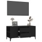 Mobile Porta TV Nero 102x44,5x50 cm in Legno Multistrato Mobile Porta TV Nero 102x44,5x50 cm in Legno Multistrato