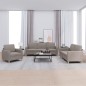 vidaXL Set di Divani 3 pz con Cuscini Tortora in Tessuto vidaXL Set di Divani 3 pz con Cuscini Tortora in Tessuto