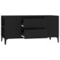 Mobile Porta TV Nero 102x44,5x50 cm in Legno Multistrato Mobile Porta TV Nero 102x44,5x50 cm in Legno Multistrato