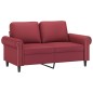 vidaXL Set di Divani 2 pz con Cuscini Rosso Vino in Similpelle vidaXL Set di Divani 2 pz con Cuscini Rosso Vino in Similpelle