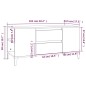 Mobile Porta TV Nero 102x44,5x50 cm in Legno Multistrato Mobile Porta TV Nero 102x44,5x50 cm in Legno Multistrato