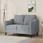 vidaXL Divano a 2 Posti Grigio Chiaro 120 cm in Tessuto vidaXL Divano a 2 Posti Grigio Chiaro 120 cm in Tessuto