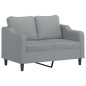 vidaXL Divano a 2 Posti Grigio Chiaro 120 cm in Tessuto vidaXL Divano a 2 Posti Grigio Chiaro 120 cm in Tessuto