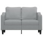 vidaXL Divano a 2 Posti Grigio Chiaro 120 cm in Tessuto vidaXL Divano a 2 Posti Grigio Chiaro 120 cm in Tessuto
