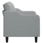 vidaXL Divano a 2 Posti Grigio Chiaro 120 cm in Tessuto vidaXL Divano a 2 Posti Grigio Chiaro 120 cm in Tessuto