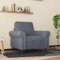 vidaXL Poltrona Grigio Scuro 60 cm Velluto