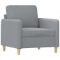 vidaXL Poltrona Grigio Chiaro 60 cm in Tessuto vidaXL Poltrona Grigio Chiaro 60 cm in Tessuto