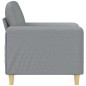 vidaXL Poltrona Grigio Chiaro 60 cm in Tessuto vidaXL Poltrona Grigio Chiaro 60 cm in Tessuto