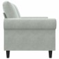 vidaXL Divano a 2 Posti Grigio Chiaro 120 cm in Velluto vidaXL Divano a 2 Posti Grigio Chiaro 120 cm in Velluto