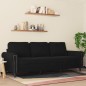 vidaXL Divano a 3 Posti Nero 180 cm in Velluto vidaXL Divano a 3 Posti Nero 180 cm in Velluto