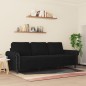 vidaXL Divano a 3 Posti Nero 180 cm in Velluto vidaXL Divano a 3 Posti Nero 180 cm in Velluto