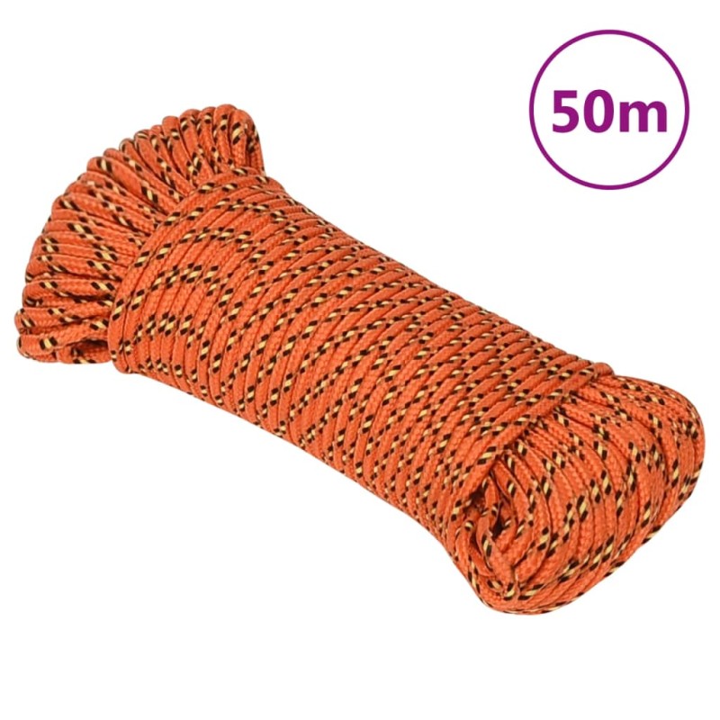 Corda Nautica Arancione 4 mm 50 m in Polipropilene Corda Nautica Arancione 4 mm 50 m in Polipropilene