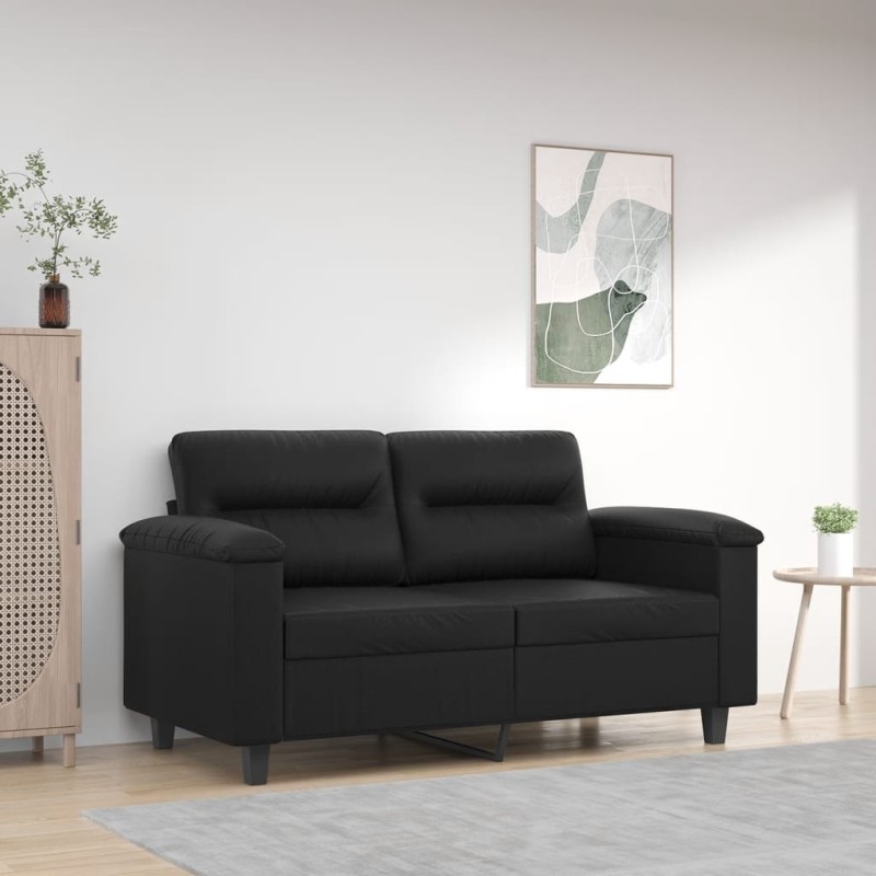 vidaXL Divano a 2 Posti Nero 120 cm in Similpelle vidaXL Divano a 2 Posti Nero 120 cm in Similpelle
