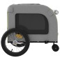 vidaXL Rimorchio da Bici per Animali Verde e Grigio Oxford e Ferro