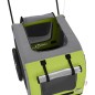 vidaXL Rimorchio da Bici per Animali Verde e Grigio Oxford e Ferro