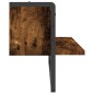 vidaXL Mensola a Parete con Asta Rovere Fumo 65x25x30 cm