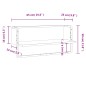 vidaXL Mensola a Parete con Asta Rovere Fumo 65x25x30 cm