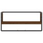 vidaXL Mensola a Parete con Asta Rovere Marrone 65x25x30 cm
