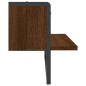 vidaXL Mensola a Parete con Asta Rovere Marrone 65x25x30 cm