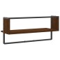 vidaXL Mensola a Parete con Asta Rovere Marrone 65x25x30 cm