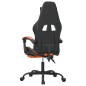 Sedia da Gaming Girevole Poggiapiedi Nero Arancione Similpelle Sedia da Gaming Girevole Poggiapiedi Nero Arancione Similpelle