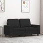 vidaXL Divano a 2 Posti Nero 120 cm in Tessuto vidaXL Divano a 2 Posti Nero 120 cm in Tessuto