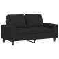 vidaXL Divano a 2 Posti Nero 120 cm in Tessuto vidaXL Divano a 2 Posti Nero 120 cm in Tessuto