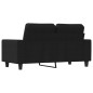 vidaXL Divano a 2 Posti Nero 120 cm in Tessuto vidaXL Divano a 2 Posti Nero 120 cm in Tessuto