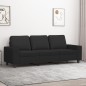 vidaXL Divano a 3 Posti Nero 180 cm in Tessuto vidaXL Divano a 3 Posti Nero 180 cm in Tessuto