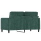 vidaXL Divano a 2 Posti Verde Scuro 120 cm in Velluto vidaXL Divano a 2 Posti Verde Scuro 120 cm in Velluto