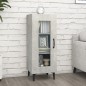 Credenza Grigio Cemento 34,5x34x90 cm in Legno Multistrato Credenza Grigio Cemento 34,5x34x90 cm in Legno Multistrato