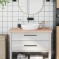 vidaXL Piano Bagno 100x50x4 cm in Legno Massello di Faggio vidaXL Piano Bagno 100x50x4 cm in Legno Massello di Faggio