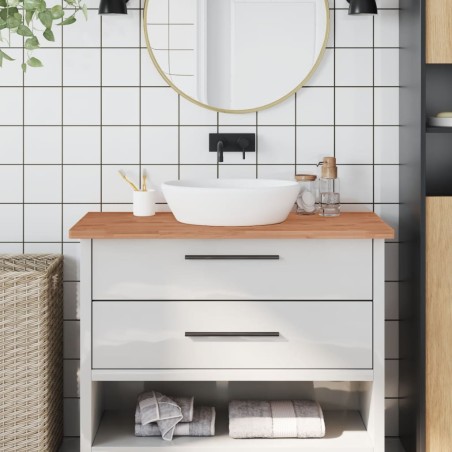 vidaXL Piano Bagno 100x50x2,5 cm in Legno Massello di Faggio